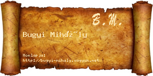 Bugyi Mihály névjegykártya