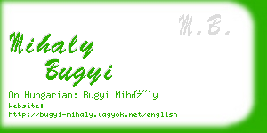 mihaly bugyi business card